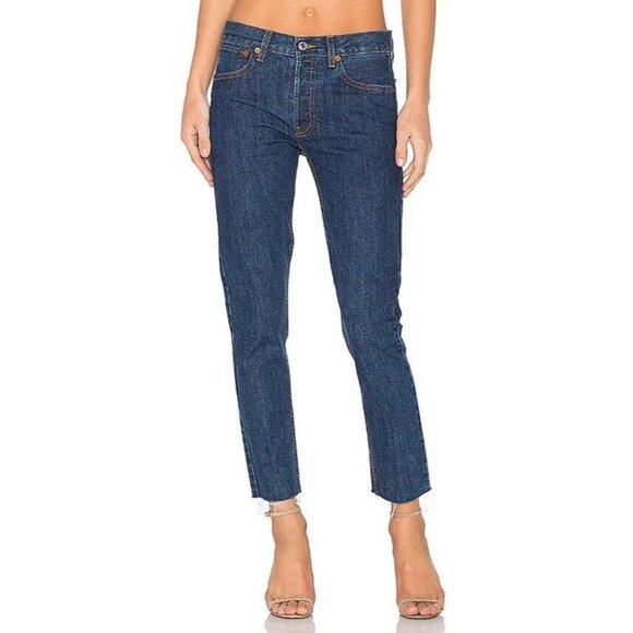 Re/Done | Jeans | Redone Originals Womens Jeans High Rise Rigid Crop ...